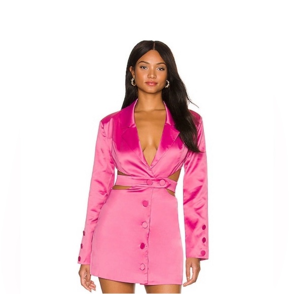 For Love And Lemons Dresses & Skirts - For Love & Lemons Marie Blazer Pink Mini Dress
